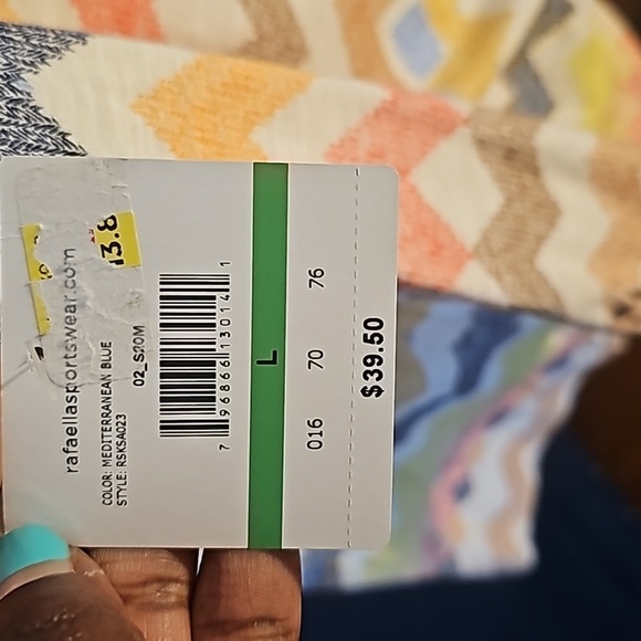 Rafaella Multicolor 3/4 Sleeve Blouse Large - Picture 4 of 9